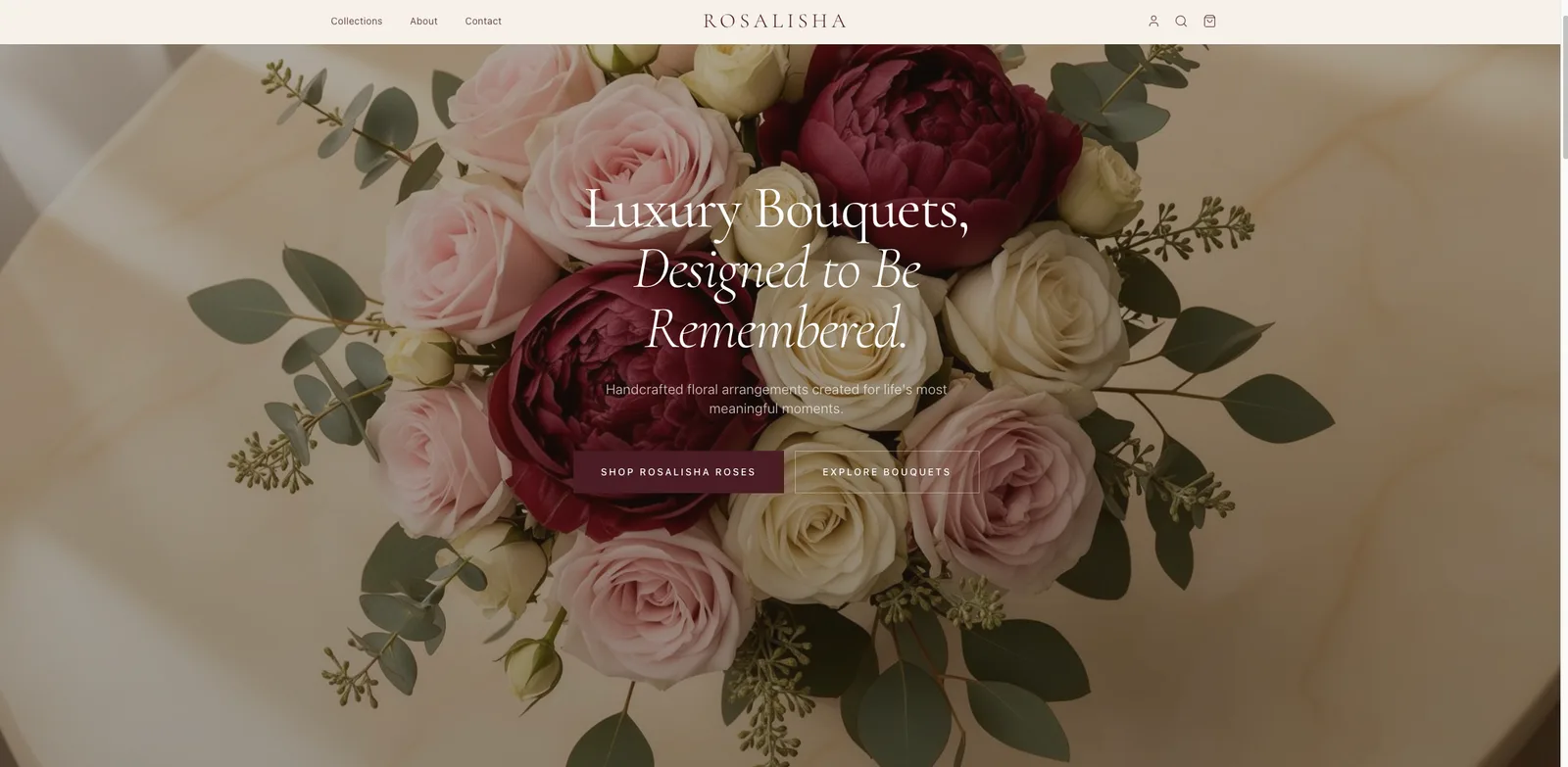 Rosalisha Bouquets homepage